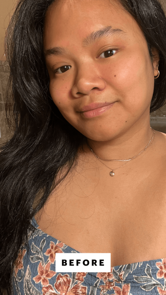 Selfie of Jesa Calaor before applying the Shiseido Urban Environment OilFree Mineral Clear Sunscreen SPF 42